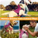 Heavy-Duty Tactical Dog Harness for Large Dogs, No Pull Adjustable Reflective Pet Vest with Molle System, K9 Military-Grade Control for Service Training, Outdoor & 10+ Breeds, Pink, Medium