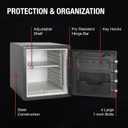 SentrySafe Medium Gray Fireproof Safe and Waterproof Safe Box with Dial Combination, Home Security for Money, Documents, or Other Valuables, 1.23 Cubic Feet, SFW123DSB