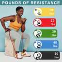 Resistance Bands with Handles, Single Resistance Bands, Exercise Bands with Handles, for Resistance Training, Physical Therapy, Home Workouts, Fitness, Pilates (yellow-10lbs)