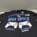 Leveled up to Big Bro - Video Gamer New Brother Gaming T-Shirt, L, Blac