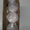 TOFLEN 50 Pack 3 oz Round Mini Dessert Cups with Spoons Clear Plastic Dessert Shooter Cups for for Party, Yogurt, Parfait, Cheesecake, Pudding, Jello and Appetizers