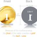 Acrylic Wedding Table Numbers 1-25 with Stands,4.8"Round Mirror Gold Table Number Signs and Holders for Wedding Reception, Party, Event, Centerpiece Decoration