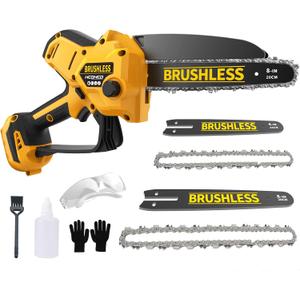 Mini Chainsaw Compatible With Dewalt 20V Battery MAX,8 Inch & 6 Inch Cordless Pruning Chainsaws,1000W Brushless Powered Mini Chain Saw for Tree Trimming (Not Battery)