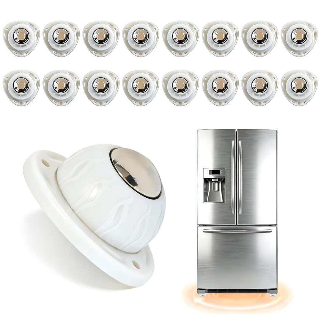 Heavy Duty Self Adhesive Furniture Casters 16 Pack Stick-On Swivel Wheels | Heavy-Duty Self Adhesive Caster Wheels with Smooth 360 Swivel for Furniture, Appliances, Storage Bins & More