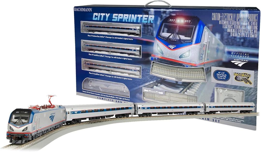 Bachmann Trains - Amtrak City Sprinter - Ready to Run Electric Train Set - HO Scale
