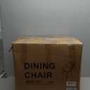 COLAMY Upholstered Dining Chairs Set of 2, Modern Kitchen Chairs with Back, Leather Side Dining Room Chairs with Wood Legs for Kitchen Dining Room Restaurant, Blue