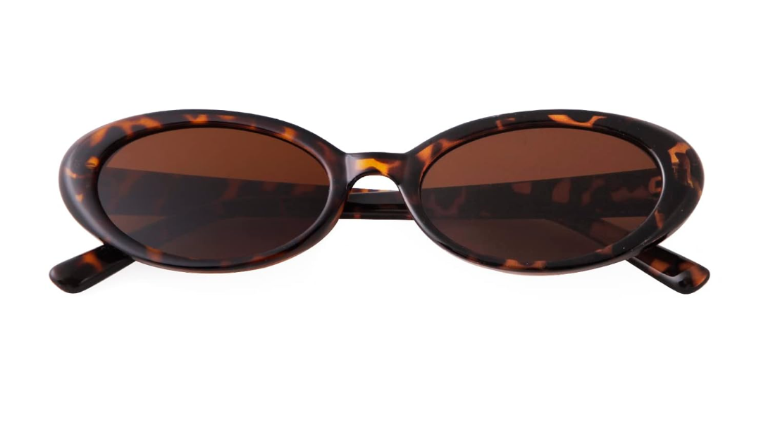 MIYYA 90s Sunglasses for Women Men Retro Small Oval Sunglasses