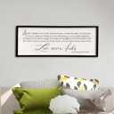 Comurdyo Love Is Patient, Kind Wall Art Decor - 40" X 15" Master Bedroom Above Bed Sign - 1 Corinthians 13 Bible Verse Scripture Christian Religious Family Wall Hanging (Black)