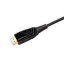 Amazon Basics HDMI Fiber Optic Cable with Gold Plated Connectors, 18Gbps High-Speed, 4K@60Hz, 2160p, 48-Bit Color, Ethernet Ready, 50 feet, Black
