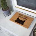 Funny Coir Welcome Mat - Personalized Monogram Doormat for Front Porch, Non-Slip Outdoor Entrance Way Rug, 23.6 x 15.7 inch, Onesize