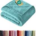 Ultra Soft Fleece Blanket Twin Size - Flannel Fleece Luxury Twin Blanket - Lightweight for Couch Bed Chair - Thick, Warm & Breathable - All Season Cozy Fuzzy, Anti-Static Microplush Bedding, Turqoise