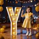 Marquee Letters 3 Feet Tall Large Light Up Letters Y Marry Me Engagement Party Decor Yellow Light Birthday Decorations Balloon Arch Kit Foam Sign Y