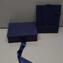 Zonon Gift Boxes with Lid and Ribbon 9 x 7 x 3'' Luxury Senses Gift Bags with Greeting Card Tissue Paper for Wedding Graduation Birthday Present Decoration Party Favor(Dark Blue)