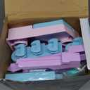 Toddler Frozen Vanity Table and Chair, Girls Magic Makeup Set with Mirror and Lights & Music, Kids Pretend Play Toys for 2 3 4 5 Year Old Girl Princess Dress Playset Birthday Easter Gifts Ages 2-4 3-5