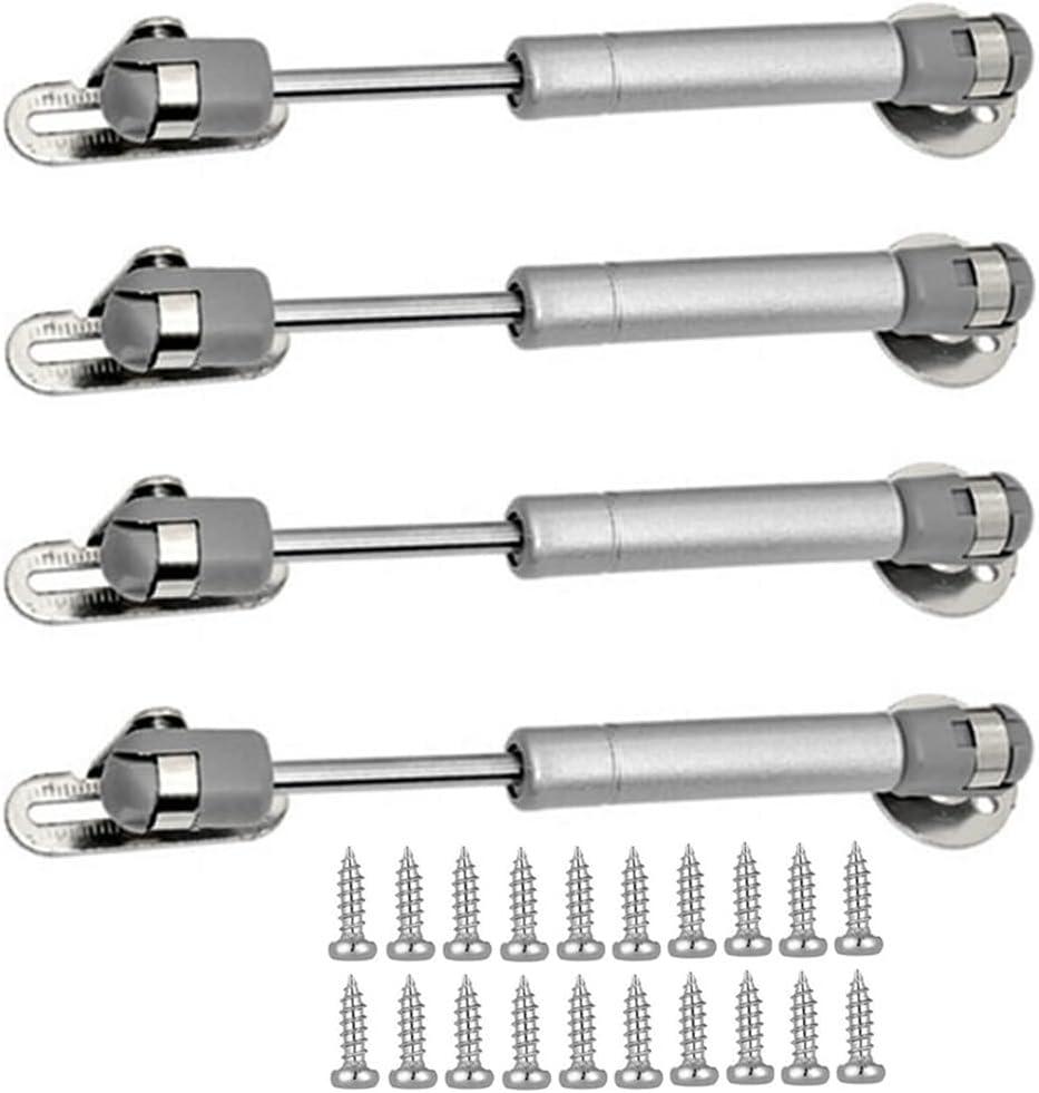 60N/13.2 lb Gas Strut Cabinet Hinge Safety Lift Support, Soft Open & Down Lid Support & Buffer Telescopic Cabinet Door Glue Head Gas Spring Supports 6 inch Length (4 Pack)