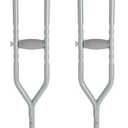 Dynarex Bariatric HD Steel Tall Adult Crutches - Extra Heavy Duty Bariatric Crutches with Underarm Pads, Adjustable Hand Grips, Anti-Slip Tips - 1000lbs Capacity, 1 Pair