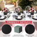 12 Pack Galvanized Square Vases with Floral Foam, 3.5 inch Waterproof Rustic Tin Buckets with Twine Bows, Mini Farmhouse Metal Planter Centerpieces for Wedding Party Table Decor(Black)