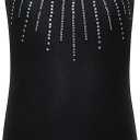 BAOHULU Gymnastics Leotards for Girls Shiny Jewels Kids Athletic Apperal Dance Outfit B199 Black, 10A