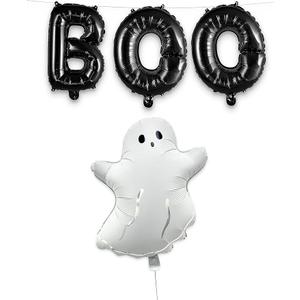 HOUSE OF PARTY Halloween Cute Boo Ghost Gravestone and Pumpkin Balloons Set (BOO and Ghost 2 PCS)