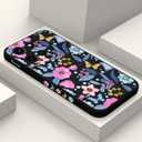 LEECG for Motorola Moto G Stylus 5G 2025 Case, Flower Pattern Slim Case Soft Silicone Protective for Moto G Stylus 5G 2025 Phone Cover, Flower Black