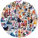 74 Pcs Anime Theme Stickers, Animals Cute Stickers, Movie Sticker Decorative Items Suitable for Tablets, Water Bottles, Refrigerators, Guitars, Scooters, Suitcases, and More