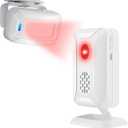 Cruxer Motion Sensor Doorbell for Business When Entering Door Sensor Motion Sensor Door Chime Indoor for Home Office, Sensor Alarm Prevention Fall Alert Devices for Elderly 1 Sensor 1 Receiver