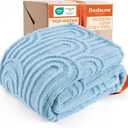 Bedsure GentleSoft Twin Blanket for Bed - Cozy Soft Blankets for Women, Cute Small Fleece Throws for Girls, Graduation Decorations Gift for Her Him School Dorm, Blue, 60x80 Inches