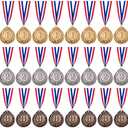 Favide Gold Silver Bronze Award Medals-Winner Medals Gold Silver Bronze Prizes for Competitions, Party,Olympic Style, 2 Inches