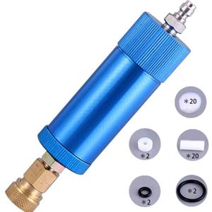 Creation Core High Pressure PCP Hand Pump Air Filter Water-Oil Sparator with Female and Male Quick Connect for High Pressure Air Compressor Pump 30Mpa Blue