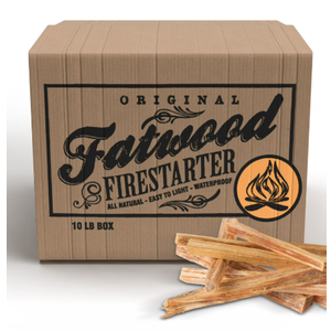 Pure Garden 10lb Box of Fatwood Pine Wood Fire Starters for Campfires, Grills, Wood Stoves, Firepits, or Fireplaces