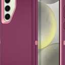 I-HONVA for Samsung Galaxy S24 Case,Galaxy S25 Case Shockproof Dust/Drop Proof 3-Layer Full Body Protection [Without Screen Protector] Rugged Heavy Duty Cover for Galaxy S24/S25,Purple/Pink