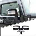 ABS Silver Rearview Mirror Cover Side Mirror Protector Exterior Decoration for Hummer H2 2003-2009 (Black)