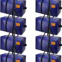 KRYSTY 8-Pack Moving Bags and Large Storage Bags with Strong HandlesDurable ZippersHeavy Duty Moving Bags for Space Saving and Moving Supplies