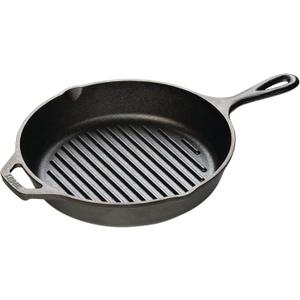 Lodge Cast Iron Grill Pan, 10.25-inch