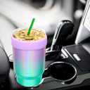 30 Oz Stainless Steel Vacuum Insulated Travel Tumbler Cup with Lid and Straw - Car Beverage Insulated Mug for Cold Drinks and Coffee