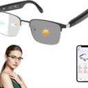 Smart AI Translator Glasses, Clear Blue Light Glasses for Woman Men, Simultaneous Interpretation Eyeglasses for 110+ Languages, Real-Time Translation, Remote Shooting,AI Smart Sunglasses for Travel -S