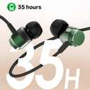 Neckband Bluetooth Headphones, Wireless Bluetooth 6.0 Earbuds with Microphone, Comfortably Light, Deep Bass Earphones 35H Playtime, IPX5 Waterproof, Magnetic Headset for Workout (Olive Green)
