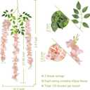 U'Artlines 108 Pack (Total 388.8 Feet) Artificial Fake Wisteria Vine Rattan Hanging Garland Silk Flowers String Home Party Wedding Decor (108, Light Pink), 43.3 inches