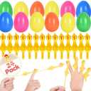 24 Pack Prefilled Easter Eggs with Flying Chicken Slingshot Toys,Easter Eggs Filled with Toys Inside,Easter Egg Hunt Stuffers Kit Class Prizes Gift Easter Egg Filleds for Kids Party Favor