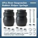 2Pcs GMRTT35D Rear Suspension Rubber Helper Springs Compatible with Chevy Silverado Replacement for GMC Sierra 2500HD 3500HD 2WD/4WD 2011-2026 Rear Bump Stops