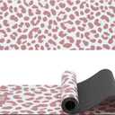 ILILI Yoga Mat Leopard Print Yoga Mat 8mm, Suede & TPE Thick Exercise Mat