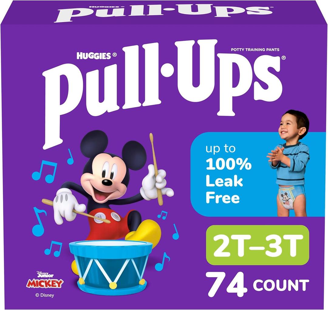 Pull-Ups Boys' Potty Training Pants, Size 2T-3T Training Underwear (16-34 lbs), 74 Count Pull-Ups Boys' Potty Training Pants, Size 2T-3T Training Underwear (16-34 lbs), 74 Count