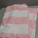 Cotton Oversized Beach Towel - 40 x70 Inch Extra Large Striped Pool Towel, Big Soft Terry Cloth Pink Cabana Swim Towel