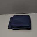Royale Linens 100% Organic Cotton Queen Flat Sheet Only - Super Soft - Percale Top Sheets - Queen Flat Sheet Sold Separately - Breathable, Cool & Crisp Navy Sheets Only (90" x 102", Navy)