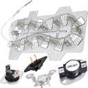 2025 UPGRADE Dryer Heating Element for Samsung dv42h5000ew/a3 dv45h7000ew/a2 dv48h7400ew/a2 DC47-00019A Dryer Heating Element DC47-00018A Thermostat DC47-00016A DC32-00007A DC96-00887A Thermal fuse
