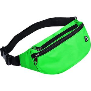 Fanny Packs for Men and Women, Waterproof Sports Waist Pack Bag for Travel Hiking Running Hands-free (1pack-Stree green)