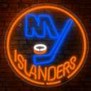 Ice Hockey Neon Sign,Ice Hockey Team Logo Light,Ice Hockey Team LED Sign,Sports Decor,Hockey Light,Hockey Club Decor,Gifts for Boys,Hockey Fans,Size 13.4 * 13.4inches(FMXD146) (Islanders)