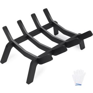 1MORE Fireplace Grates 14 Inch - Heavy Duty Steel Fireplace Rack | Fireplace Log Holder for Indoor | Small Fire Place Grate| Fireplace Racks for Inside Fireplace| Firewood Grate| Wood Stove Grate