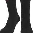 Cozy Warm Boot Liner Socks - Hiking Outdoor Sport - Polartec Fleece Winter Socks (Black)