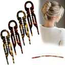 Prestige French Hair Pins - Serrated Anti-Slip Design, Curved Angle for Better Head Fit, New Elegant Hair Accessories for Women, Suitable for All Hair Types（4pcs）